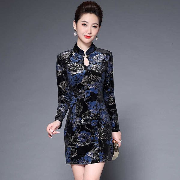 luxury evening dress 2108 middle aged and elderly autumn 's improved cheongsam gold veet printed, Black;gray
luxury evening dress 2108 middle aged and elderly autumn 's improved cheongsam gold veet printed, Black;gray