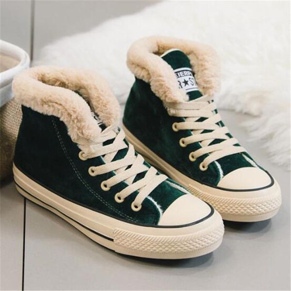 boots sneakers women winter fur ankle snow comfortable thick plush keep warm ladies flock platform cotton shoes botas mujer, Black
boots sneakers women winter fur ankle snow comfortable thick plush keep warm ladies flock platform cotton shoes botas mujer, Black