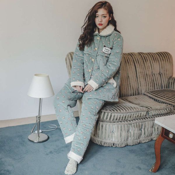 autumn and winter women's cotton padded confinement pregnancy nursing suit, postpartum thickened cashmere household clothing, White
autumn and winter women's cotton padded confinement pregnancy nursing suit, postpartum thickened cashmere household clothing, White