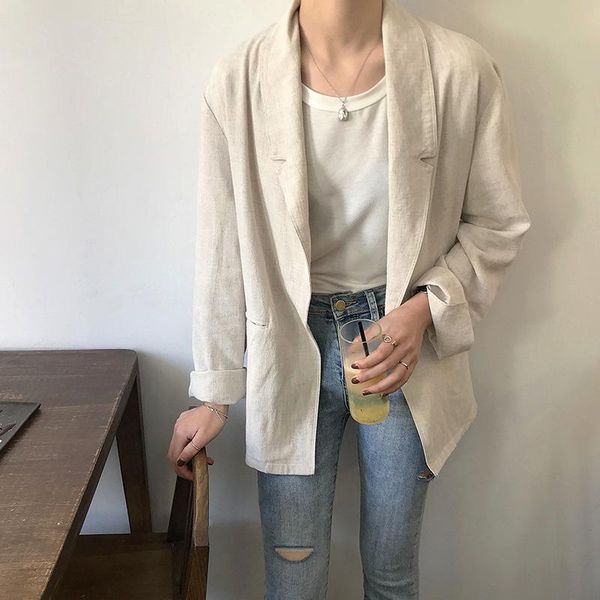 women's suits & blazers daily apparel 2021 spring fashion casual long sleeve jacket ol simple suit collar one button blazer for women, White;black
women's suits & blazers daily apparel 2021 spring fashion casual long sleeve jacket ol simple suit collar one button blazer for women, White;black