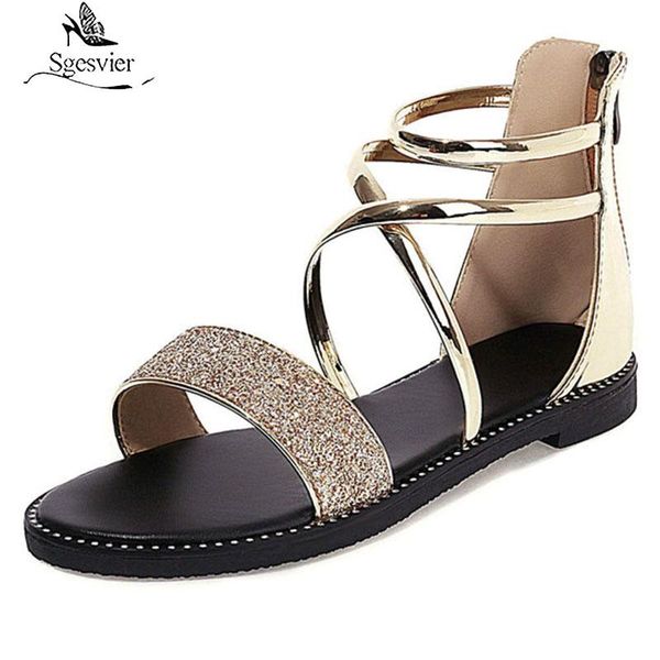 sgesvier 2021 sequins pu leather hollow fashion women shoes cross strap zipper summer all match female sandals big size 34-43, Black
sgesvier 2021 sequins pu leather hollow fashion women shoes cross strap zipper summer all match female sandals big size 34-43, Black
