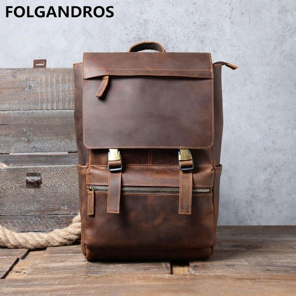 backpack 2021 brand vintage genuine cowhide leather men lapschoolbag crazy-horse travel weekender bag
backpack 2021 brand vintage genuine cowhide leather men lapschoolbag crazy-horse travel weekender bag