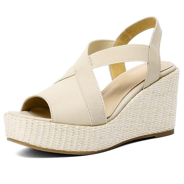 new summer women's shoes genuine leather wedges platform peep toe casual ladies sandals, Black
new summer women's shoes genuine leather wedges platform peep toe casual ladies sandals, Black