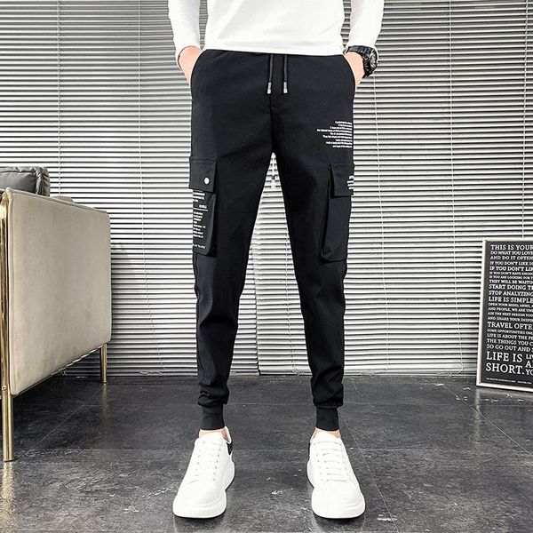 men's pants korean slim fit joggers cargo men clothing 2022 fashion side pockets casual trousers black hip hop streetwear 36
men's pants korean slim fit joggers cargo men clothing 2022 fashion side pockets casual trousers black hip hop streetwear 36