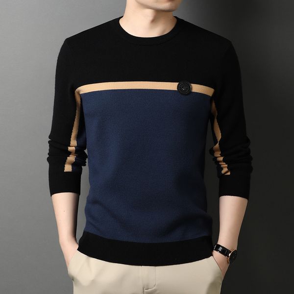 sweaters knit autumn and winter 2021 youth thickened sweater men's round neck long sleeve casual slim bottomed shirt, White;black
sweaters knit autumn and winter 2021 youth thickened sweater men's round neck long sleeve casual slim bottomed shirt, White;black