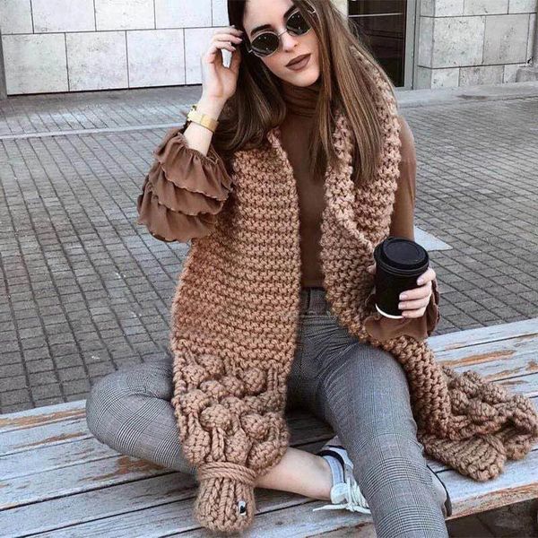 scarves autumn and winter hand-knitted balls woolen scarf women's warm wool extra-long, Blue;gray
scarves autumn and winter hand-knitted balls woolen scarf women's warm wool extra-long, Blue;gray