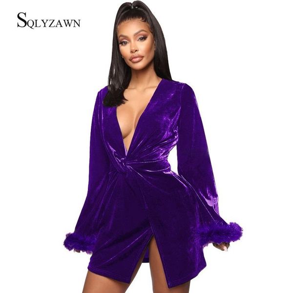 casual dresses velvet fur long sleeve split mini dress female fall winter vintage knotted christmas vestidos elegant party velour cloth, Black;gray
casual dresses velvet fur long sleeve split mini dress female fall winter vintage knotted christmas vestidos elegant party velour cloth, Black;gray