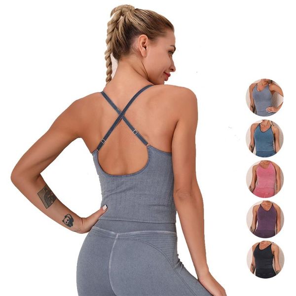 yoga outfit women sport singlet sleeveless running vest athletic fitness tank elastic gym training crop shirts cross bra
yoga outfit women sport singlet sleeveless running vest athletic fitness tank elastic gym training crop shirts cross bra