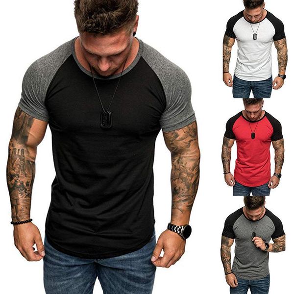 men's polos the color matching raglan sleeve t-shirt bigger sizes men leisure sports clothing, White;black
men's polos the color matching raglan sleeve t-shirt bigger sizes men leisure sports clothing, White;black