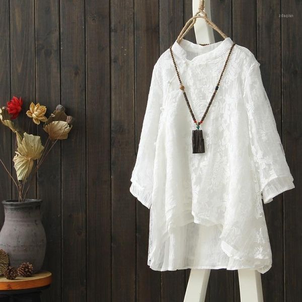 women summer 2021 oriental blouse spring chinese style shirt peasant womens and blouses japanese streetwear 4683 women's & shirts, White
women summer 2021 oriental blouse spring chinese style shirt peasant womens and blouses japanese streetwear 4683 women's & shirts, White