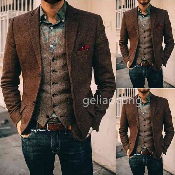 men's suits & blazers brown tweed notch lapel brand clothing jacket suit fashion slim male casual hhwc, White;black
men's suits & blazers brown tweed notch lapel brand clothing jacket suit fashion slim male casual hhwc, White;black