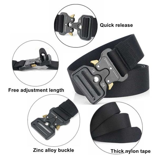 waist support adjustable tactical belt heavy duty webbing military style nylon belts with metal buckle outdoor training, Black;gray
waist support adjustable tactical belt heavy duty webbing military style nylon belts with metal buckle outdoor training, Black;gray