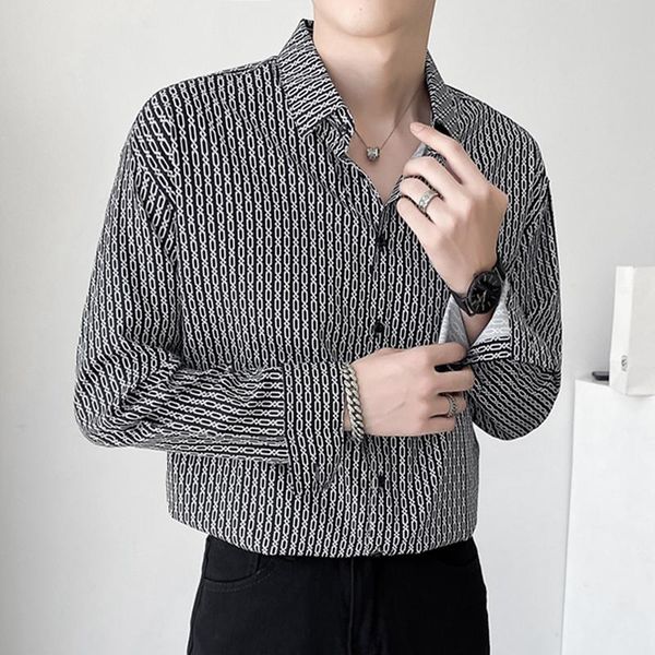 men's casual shirts vintage printed mens fashions autumn long-sleeve formal social korean shirt men nightclub stage blusas camisas stre, White;black
men's casual shirts vintage printed mens fashions autumn long-sleeve formal social korean shirt men nightclub stage blusas camisas stre, White;black