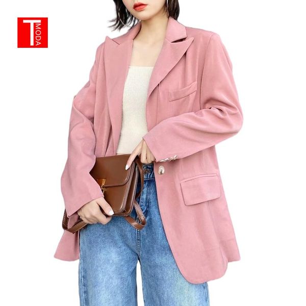 women's suits & blazers tmoda571 2021 women fashion solid casual office wear suit pink blazer single breasted coat long sleeve notched, White;black
women's suits & blazers tmoda571 2021 women fashion solid casual office wear suit pink blazer single breasted coat long sleeve notched, White;black