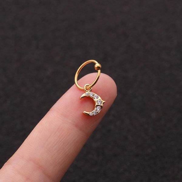 hoop & huggie 1 pcs simple small micro pave cz moon shape charm ear cuff earring women classic 8mm closed circle piercing jewelry, Golden;silver
hoop & huggie 1 pcs simple small micro pave cz moon shape charm ear cuff earring women classic 8mm closed circle piercing jewelry, Golden;silver