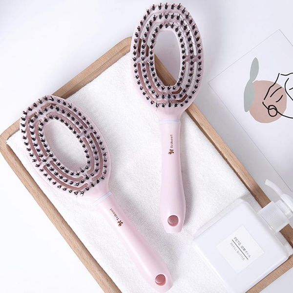 hair brushes 1pc oval boar bristle & nylon comb mini anti-static scalp massage brush salon styling tool, Silver
hair brushes 1pc oval boar bristle & nylon comb mini anti-static scalp massage brush salon styling tool, Silver