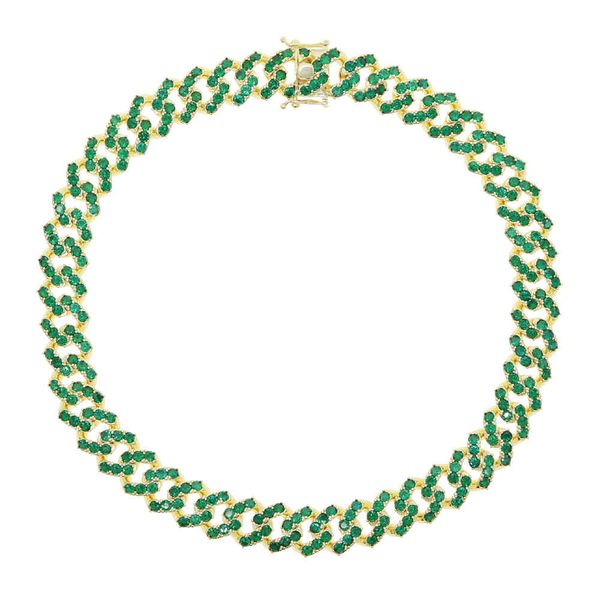 fashion 5a zircon round crystal cz paved tennis cuban choker necklace for women females green color cz hip hop jewelry gifts x0509, Black
fashion 5a zircon round crystal cz paved tennis cuban choker necklace for women females green color cz hip hop jewelry gifts x0509, Black