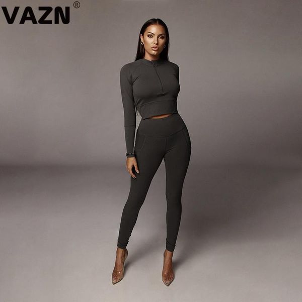 two piece dress vazn gray full sleeve length bodycon women set spring 2021 fashion sport solid zipper-neck 2 pieces casual, White
two piece dress vazn gray full sleeve length bodycon women set spring 2021 fashion sport solid zipper-neck 2 pieces casual, White