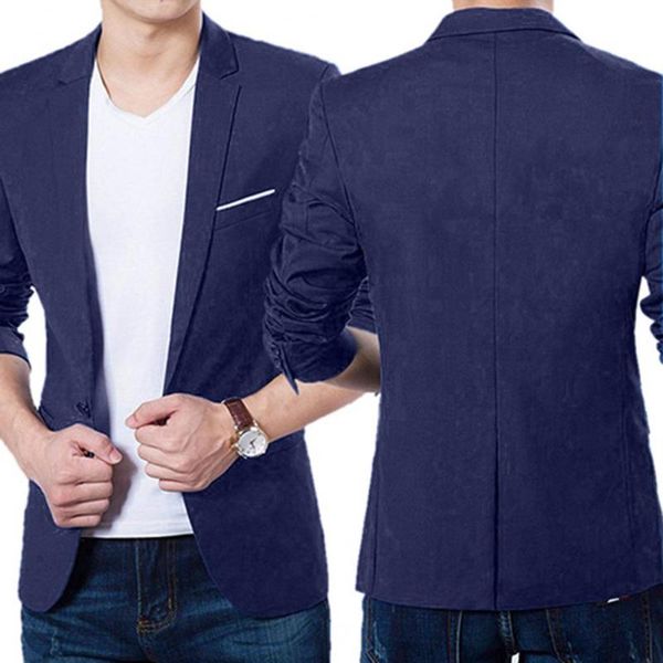 men's suits & blazers office blazer jacket fashion solid mens suit slim formal business coat one button lapel long sleeve pockets top, White;black
men's suits & blazers office blazer jacket fashion solid mens suit slim formal business coat one button lapel long sleeve pockets top, White;black