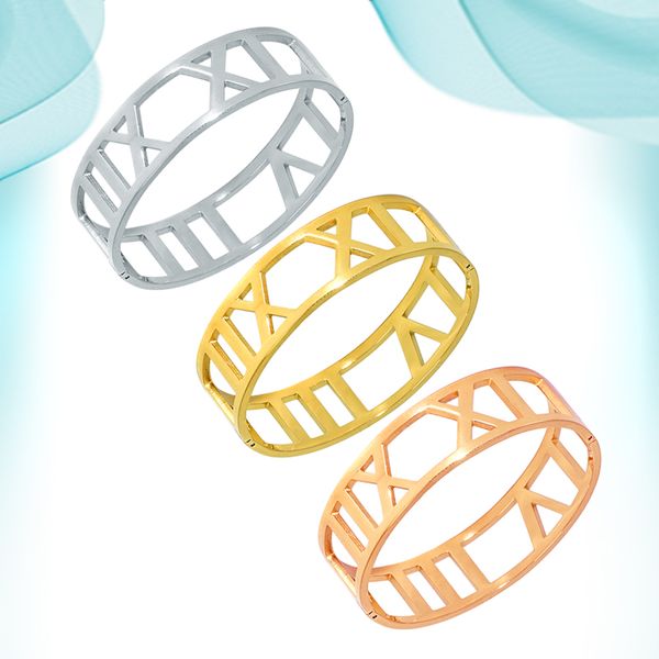 roman numerals hollow out bangles for women bridal girls friends couple stainless steel bracelets luxury fashion punk style creative wide ha, Black
roman numerals hollow out bangles for women bridal girls friends couple stainless steel bracelets luxury fashion punk style creative wide ha, Black