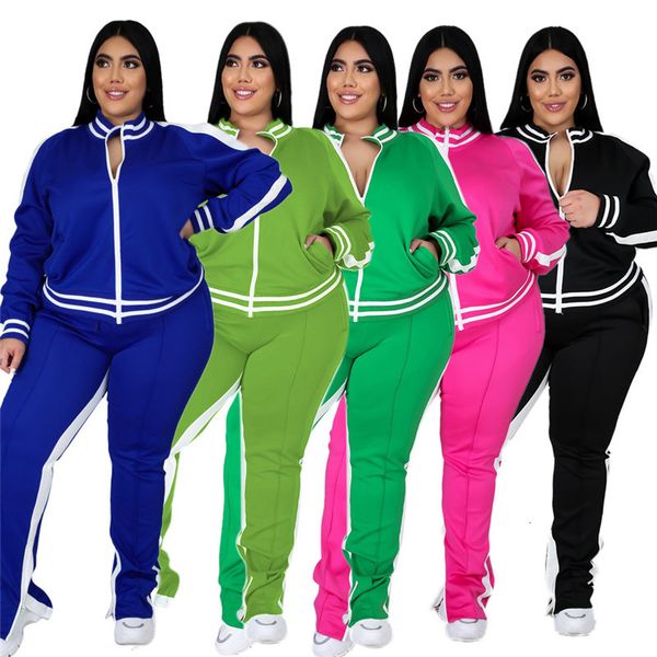 2021 new plus size l-5xl two piece women zipper striped slit pants casual jogger outfit matching set mujor wholesale dropshipping 3prb, Gray
2021 new plus size l-5xl two piece women zipper striped slit pants casual jogger outfit matching set mujor wholesale dropshipping 3prb, Gray