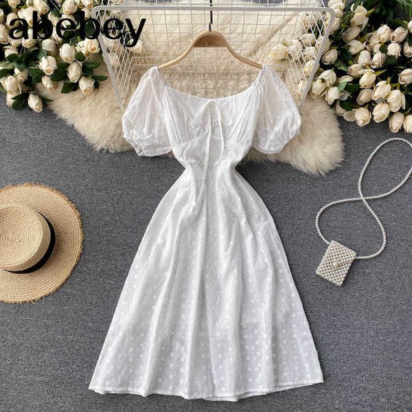 women bohemian dress sweet puff sleeve square collar ruched a-line dress summer french casual holiday sundress 210715, Black;gray
women bohemian dress sweet puff sleeve square collar ruched a-line dress summer french casual holiday sundress 210715, Black;gray