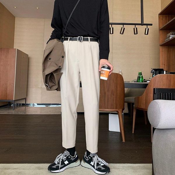 men's suits & blazers autumn winter men korean style warm solid outwear classic business suit trousers male smart casual pants s42, White;black
men's suits & blazers autumn winter men korean style warm solid outwear classic business suit trousers male smart casual pants s42, White;black