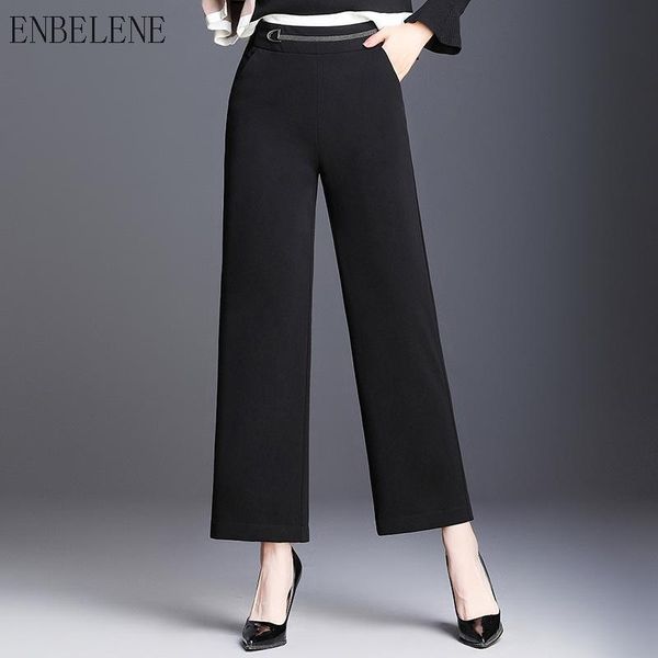 women's pants & capris 2021 autunm cotton ankle-length women solid black high waist wide leg trousers for female loose office ladies gj, Black;white
women's pants & capris 2021 autunm cotton ankle-length women solid black high waist wide leg trousers for female loose office ladies gj, Black;white