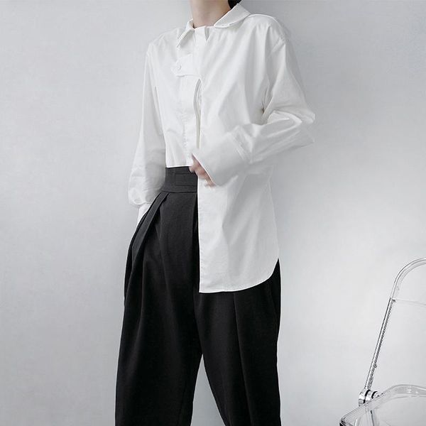 men's casual shirts s-xlautumn abstinence series laminated asymmetrical personality long-sleeved shirt trendy men cold wind loose shirt, White;black
men's casual shirts s-xlautumn abstinence series laminated asymmetrical personality long-sleeved shirt trendy men cold wind loose shirt, White;black
