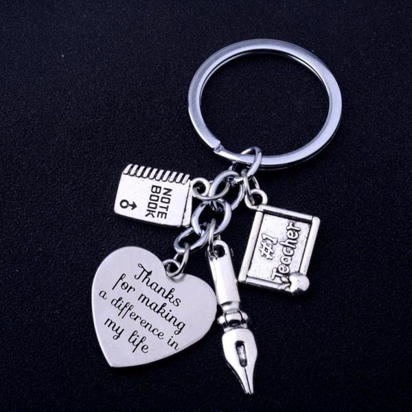 keychains thanks for making a difference in my life engraved words keyring teacher pen notebook pendant keychain thanksgiving gift, Silver
keychains thanks for making a difference in my life engraved words keyring teacher pen notebook pendant keychain thanksgiving gift, Silver