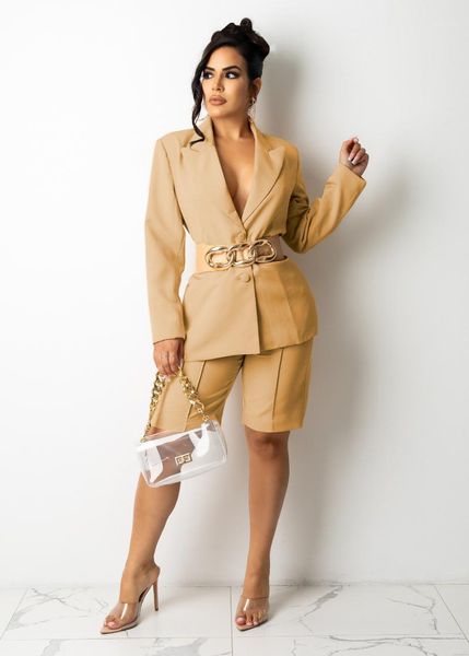 women's tracksuits solid autumn long sleeve button blazer suit shorts set 2 pieces elegant ol office ladies casual jacket matching, Gray
women's tracksuits solid autumn long sleeve button blazer suit shorts set 2 pieces elegant ol office ladies casual jacket matching, Gray
