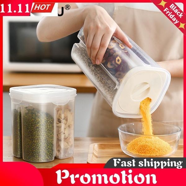 2/4grids rotating plastic cereal dispenser storage box kitchen container case beans oatmeal grain bottle bottles & jars
2/4grids rotating plastic cereal dispenser storage box kitchen container case beans oatmeal grain bottle bottles & jars
