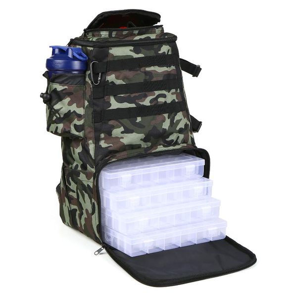fishing accessories lixada bag with 4 tackle boxes water-resistant pack rod holders sports camping hiking backpack
fishing accessories lixada bag with 4 tackle boxes water-resistant pack rod holders sports camping hiking backpack