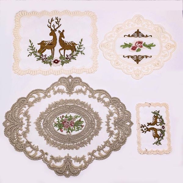 mats & pads europe embroidered lace fabric applique table mat multipurpose furniture cover cloth home christmas decor placemat
mats & pads europe embroidered lace fabric applique table mat multipurpose furniture cover cloth home christmas decor placemat
