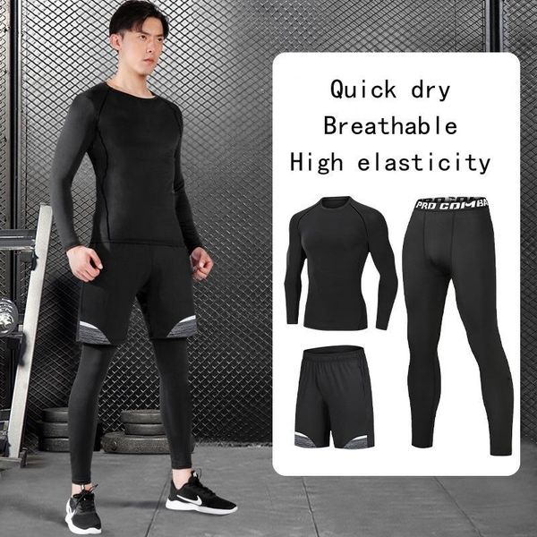 gym clothing 2021 autumn and winter men's outdoor fitness sports running quick-drying high-elastic tight-fitting sportswear, White;black
gym clothing 2021 autumn and winter men's outdoor fitness sports running quick-drying high-elastic tight-fitting sportswear, White;black