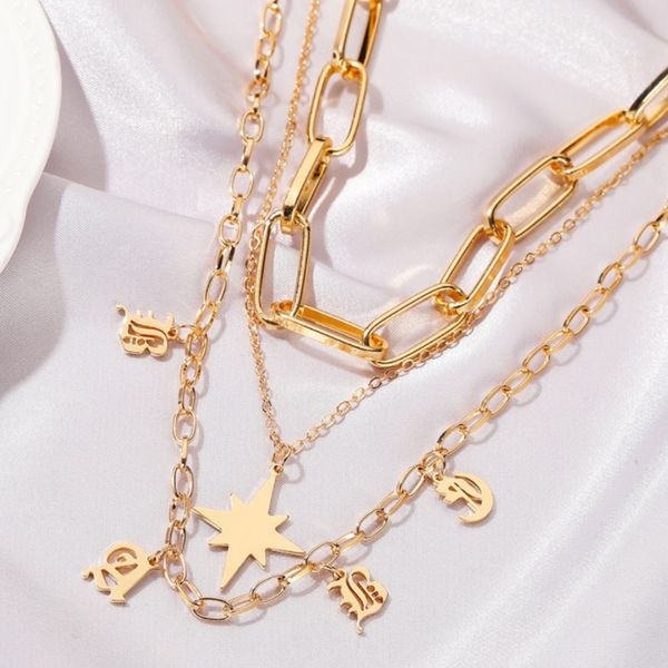 fashion retro multi-layer pendant clavicle chain multi-layer star thick chain multi-layer necklace
fashion retro multi-layer pendant clavicle chain multi-layer star thick chain multi-layer necklace