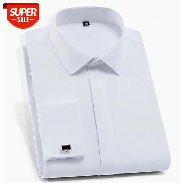 quality french cufflinks covered button turndown collar long sleeve solid plain business men slim fit non-iron dress shirts #k50z, White;black
quality french cufflinks covered button turndown collar long sleeve solid plain business men slim fit non-iron dress shirts #k50z, White;black