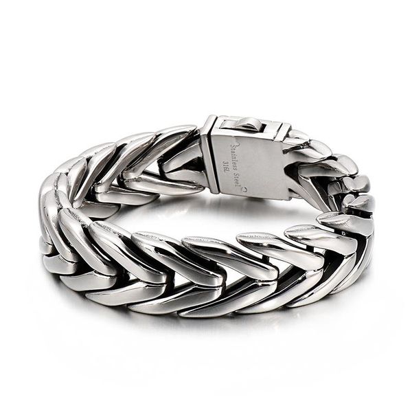 link, chain 16mm heavy punk 316l stainless steel biker bracelet for men vintage male curb bracelets jewelry accessories pulseras, Black
link, chain 16mm heavy punk 316l stainless steel biker bracelet for men vintage male curb bracelets jewelry accessories pulseras, Black