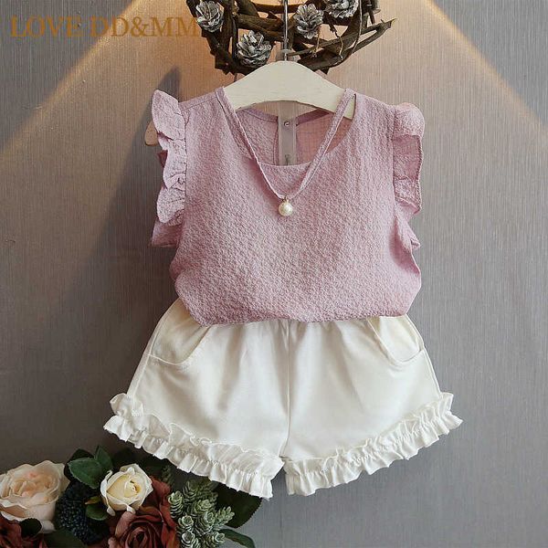 love dd&mm girls clothing sets summer children clothing wear pearl chiffon t-shirts + shorts sets kids clothes for girl 210715, White
love dd&mm girls clothing sets summer children clothing wear pearl chiffon t-shirts + shorts sets kids clothes for girl 210715, White