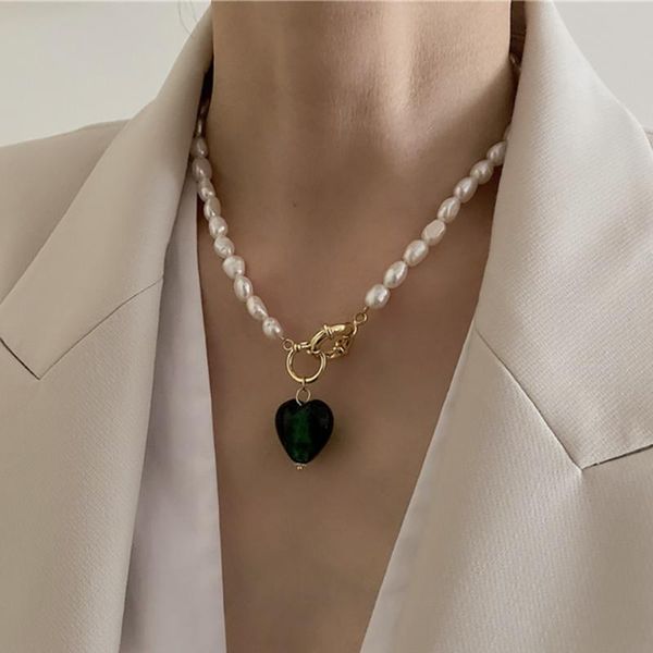 pendant necklaces baroque pearl thick chain necklace heart statement for women girls gift collier femme jewelry, Silver
pendant necklaces baroque pearl thick chain necklace heart statement for women girls gift collier femme jewelry, Silver