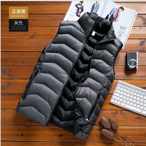men's vests 2021 winter vest men warm thick padded coat male sleeveless jacket casual down cotton, Black;white
men's vests 2021 winter vest men warm thick padded coat male sleeveless jacket casual down cotton, Black;white