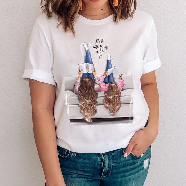 women graphic girl daughter lovely time cartoon mom mama mother clothes lady clothing tees print female tshirt t-shirt, White
women graphic girl daughter lovely time cartoon mom mama mother clothes lady clothing tees print female tshirt t-shirt, White