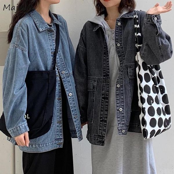 women's jackets basic women loose denim pockets spring korean style college all-match vintage streetwear classic outwear fashion simple, Black;brown
women's jackets basic women loose denim pockets spring korean style college all-match vintage streetwear classic outwear fashion simple, Black;brown