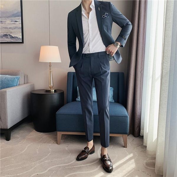 men's tracksuits plus size business formal wear men sets fashion one button slim fit wedding suits dress casual jacket+pants 4x, Gray
men's tracksuits plus size business formal wear men sets fashion one button slim fit wedding suits dress casual jacket+pants 4x, Gray