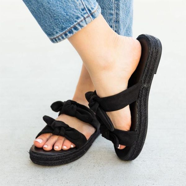 sandals outdoor beach women shoes summer slip-on bow flat breathable open toe weave sandalias de mujer, Black
sandals outdoor beach women shoes summer slip-on bow flat breathable open toe weave sandalias de mujer, Black