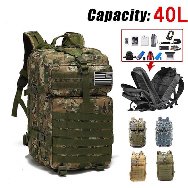 40l tactical assault pack backpack molle waterproof bug out bag small rucksack for outdoor hiking camping hunting sac a dos
40l tactical assault pack backpack molle waterproof bug out bag small rucksack for outdoor hiking camping hunting sac a dos