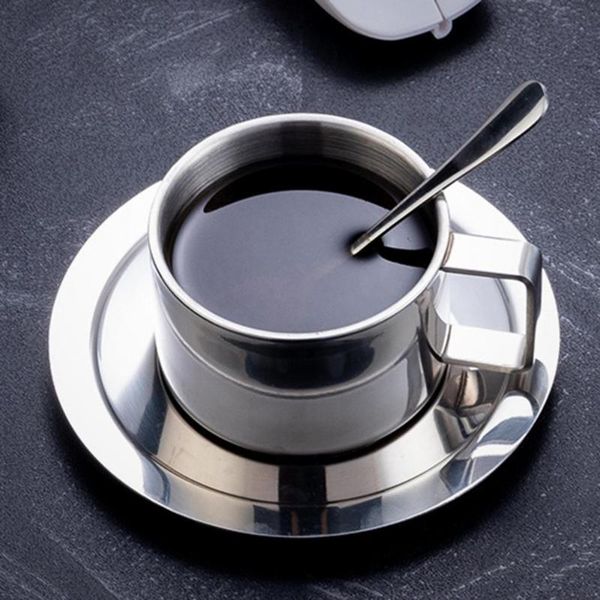cups & saucers stainless steel double layer design insulated mug with dish spoon coffee cup set for tea latte mugs eco-friendly teaware
cups & saucers stainless steel double layer design insulated mug with dish spoon coffee cup set for tea latte mugs eco-friendly teaware