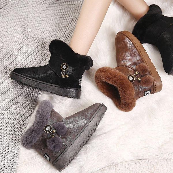 boots snow winter fur ball comfortable suede warm cotton shoes fashion plus velvet cute casual, Black
boots snow winter fur ball comfortable suede warm cotton shoes fashion plus velvet cute casual, Black