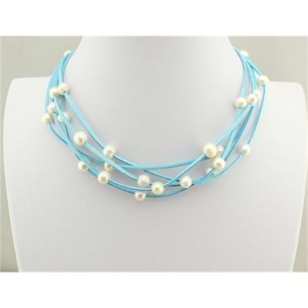 perfect multi strand genuine real leather freshwater pearl necklace handmade jewelry, Silver
perfect multi strand genuine real leather freshwater pearl necklace handmade jewelry, Silver