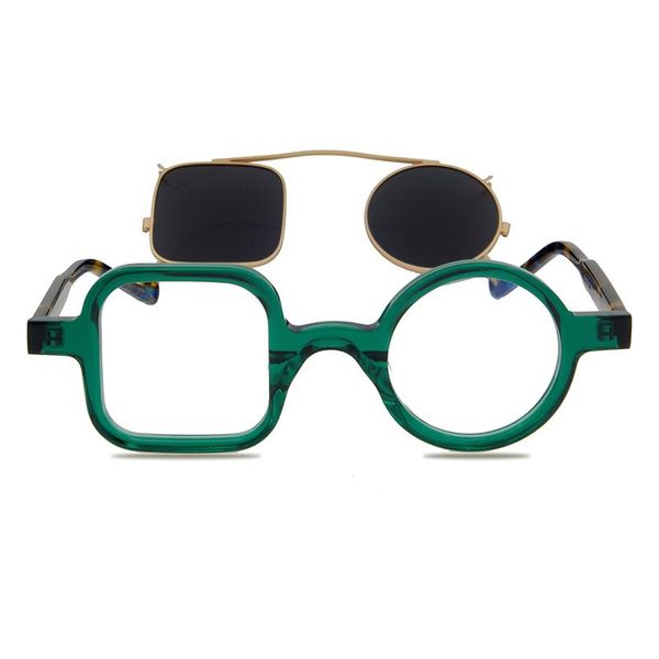 fashion sunglasses frames high end handmade optical double lens round square frame vintage plate spectacle men's sunglass, Black
fashion sunglasses frames high end handmade optical double lens round square frame vintage plate spectacle men's sunglass, Black